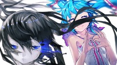 Anime long hair hatsune miku vocaloid black rock shooter 