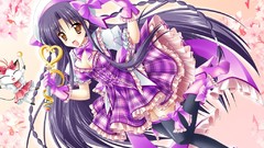 Anime long hair kamiya tomoe thigh highs