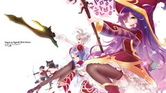 Anime long hair League of Legends thigh highs