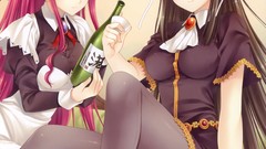 Anime long hair maids