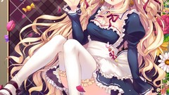 Anime long hair maids thigh highs