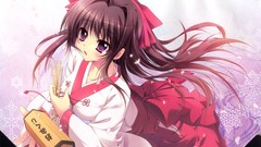 Anime long hair miko izumi tsubasu
