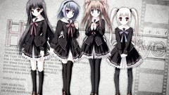 Anime long hair school uniforms