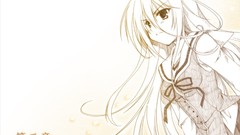 Anime long hair school uniforms short hair