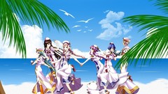 Anime long hair short hair skyscapes Aria (Manga)