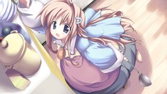 Anime long hair skyscapes