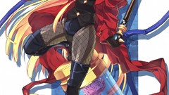 Anime long hair thigh highs