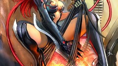 Anime machine gun redheads cleavage witchblade Masane Amaha
