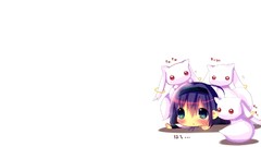 Anime mahou shoujo madoka magica akemi homura Simple Background 