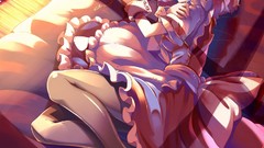 Anime maids pantyhose touhou izayoi sakuya lying down video 