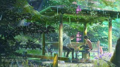 Anime Makoto Shinkai artwork the garden of words