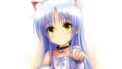 Anime Manga anime girls angel beats yellow eyes animal ears cat 