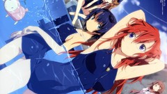 Anime Manga anime girls ano natsu de matteru swimsuits school 