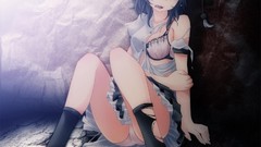 Anime Manga anime girls artwork torn clothing