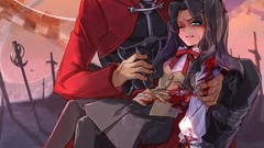 Anime Manga anime girls fate stay night tohsaka rin artwork 