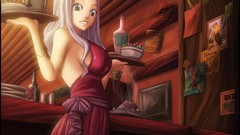 Anime Manga anime girls waitress fairy tail mirajane strauss 