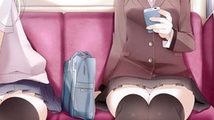 Anime Manga bows brunettes school uniforms seifuku panties 