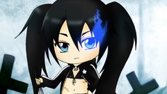 Anime Manga Chibi black rock shooter kuroi mato
