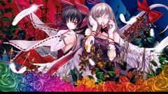 Anime Manga hakurei reimu misaki kurehito touhou yakumo yukari 