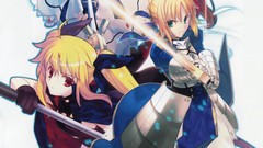 Anime Manga saber Swords anime girls fate stay night mahou 
