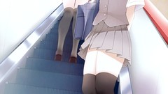 Anime Manga skirts long hair short hair Escalators panties 