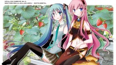 Anime Manga strawberries hatsune miku vocaloid megurine luka