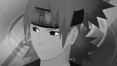 Anime Manga temari naruto shippuden artwork grayscale