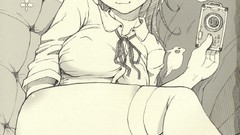 Anime May monochrome anime girls nekomimi animal ears rei 