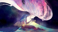 Anime mermaids purple hair