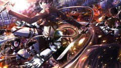 Anime mikasa ackerman kirigaya kazuto eren jaeger rivaille 