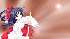 Anime miko Japanese clothes