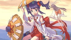 Anime miko Japanese clothes