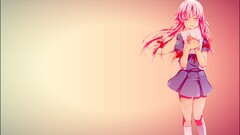 Anime mirai nikki gasai yuno school uniform anime girls gradient