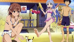 Anime misaka mikoto kamijou touma toaru majutsu no index toaru 