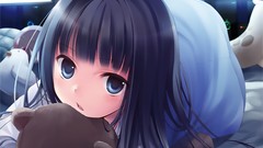 Anime Monitor anime girls black hair shionji yuuko stuffed 