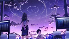 Anime monochrome futuristic