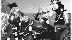 Anime monochrome uchiha sasuke uzumaki naruto haruno sakura 