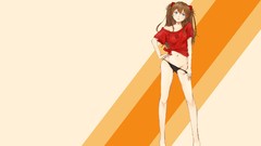 Anime navel t-shirts long hair anime girls blue eyes brunettes 