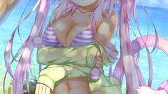 Anime nekomimi animal ears cleavage bikini swimsuits