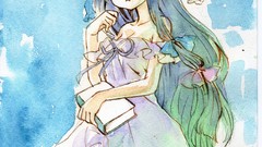 Anime paintings Manga touhou patchouli knowledge artwork