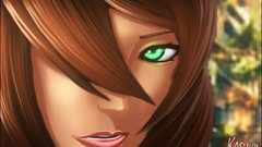 Anime paintings mei terumi mizukage naruto shippuden