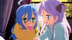 Anime pajamas blush anime girls lucky star hiiragi kagami izumi 