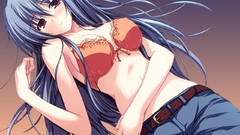 Anime pants bra lying down