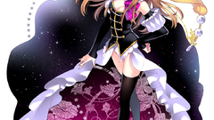 Anime Penguins dress hats blondes pink eyes anime girls tights 