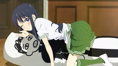 Anime pillows long hair anime girls school uniforms wink Love 