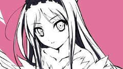 Anime pink background accel world kuro yuki hime