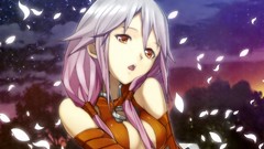 Anime pink hair anime girls brown eyes guilty crown flower 