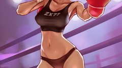 Anime pink hair anime girls redheads cleavage orange eyes 