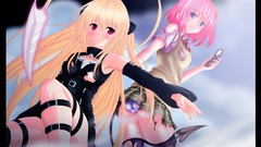 Anime pink hair anime girls to-love-ru golden darkness momo 