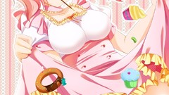 Anime pink hair inu x boku ss ecchi